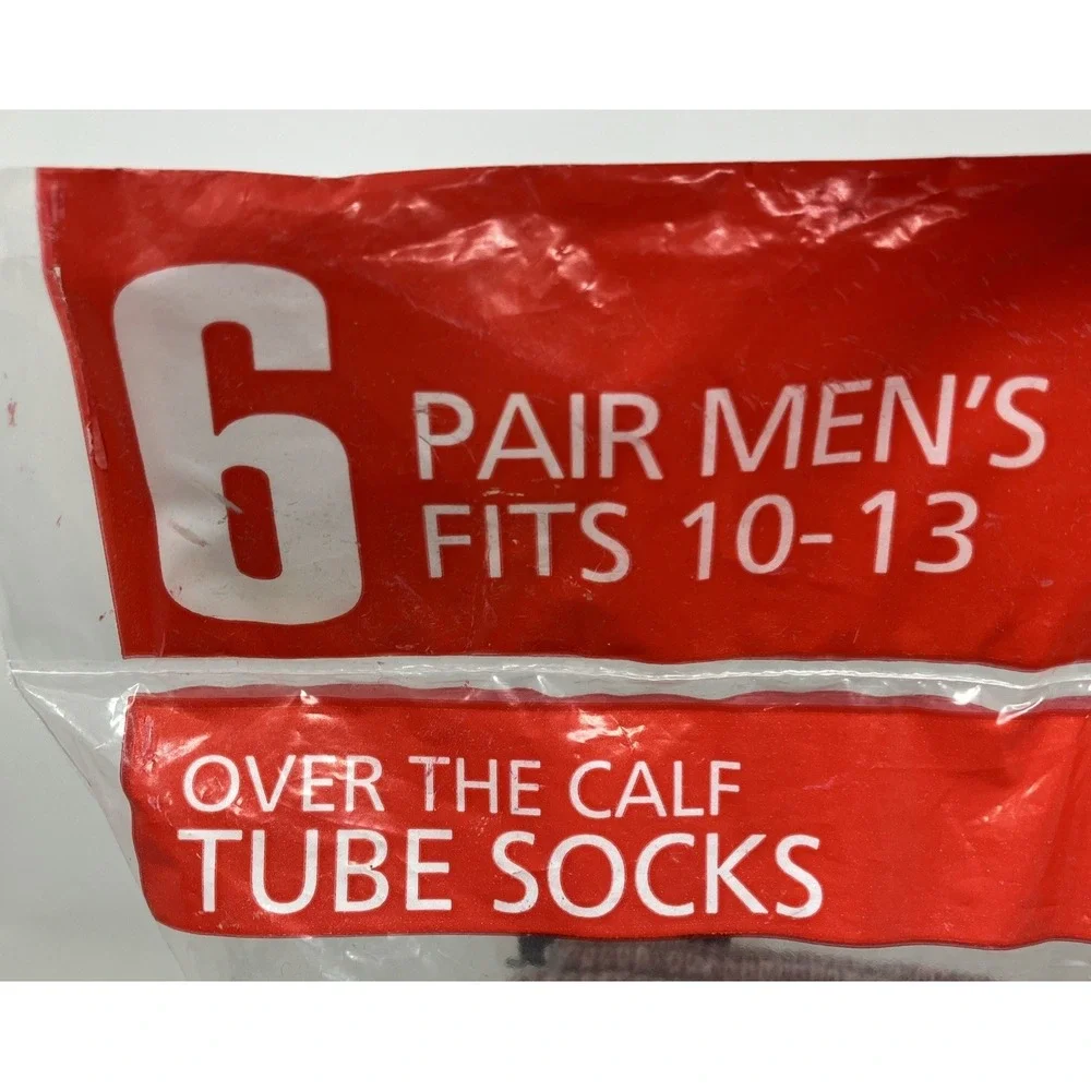 Vintage Atletech Gray Tube Socks Over The Calf Size 10-13 K Mart 6 Pairs
